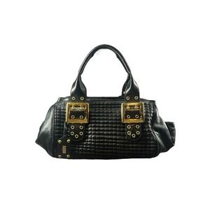 BE & D NEW YORK Bag COSETTE Tote Purse Leather Lg Black Shoulder Bag w COA